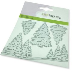 CraftEmotions Die - kerstbomen Card 11x9cm -cm -cm