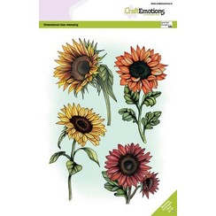 CraftEmotions clearstamps A5 - Zonnebloemen GB Dimensional stamp