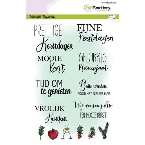 CraftEmotions CraftEmotions clearstamps A5 - Tekst kerstkaarten (NL) GB Dimensional stamp