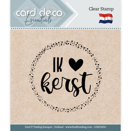 Card Deco CDECS050 - Card Deco Essentials - Clear Stamps - Ik (hartje) Kerst