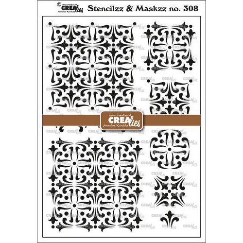 Crealies Crealies Stencilzz/Maskzz Barbara (partial design) STM308 15x21 cm