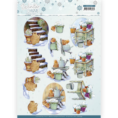 Jeanines Art CD11739 - 10 stuks Knipvel - Jeanines Art - Winter Charme - Stairs