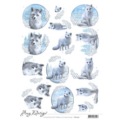CD11416 - 3D Cutting Sheet - Amy Design - Winter Foxes