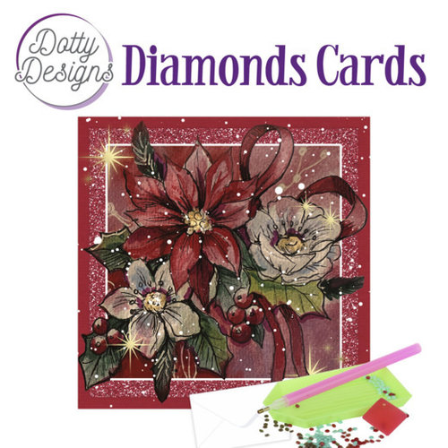 Dotty Designs DDDC1069 - Dotty Designs Diamond Cards - Poinsetta Square