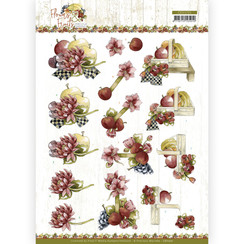 CD11721 - 3D Cutting Sheet - Precious Marieke - Flowers and Fruits - Flowers and Apples