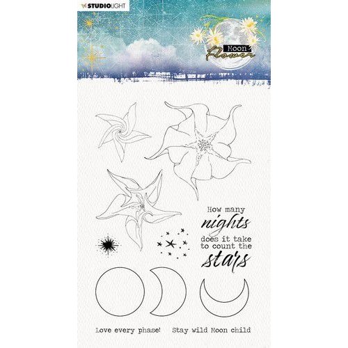 Studio Light SL-MFL-STAMP133 - Studio Light Clear Stamp Moon Flower nr.133 SL-MFL-STAMP133 105x148 mm