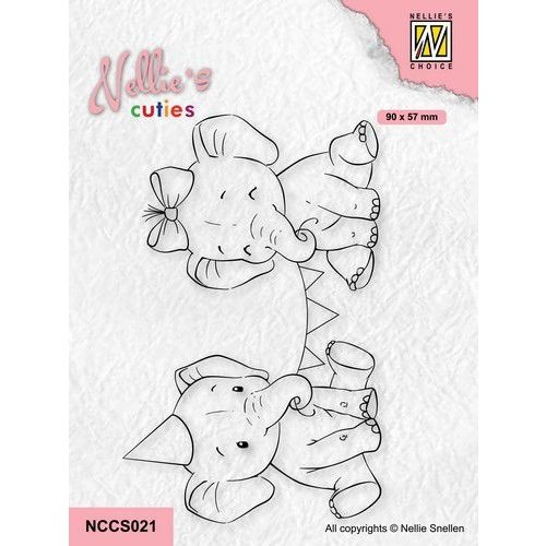 Nellie Snellen NCCS021 - Nellies Choice Clearstamp - Christmas Cuties - Gefeliciteerd NCCS021 90x57mm (10-21)