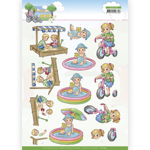 Yvonne Creations CD11754 - 10 stuks knipvel - Yvonne Creations - Funky Day Out - Playground