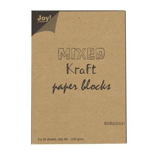 Joy!Crafts Joy! Crafts Mixed Kraft Paperbloc A6 8089/0251 3x20 vel - 220 gr.
