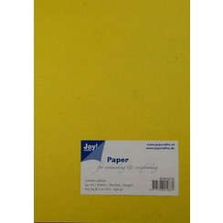 Joy! Crafts Linnen Karton - Geel 8099/0016 A5 24vel/230gr