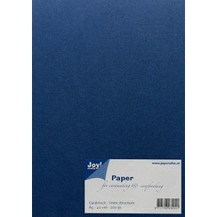 Joy! Crafts Papierset linnen structuur - donker blauw 8099/0247 A5 20 vel