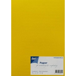 Joy! Crafts Papierset linnen structuur - geel 8099/0244 A5 20 vel