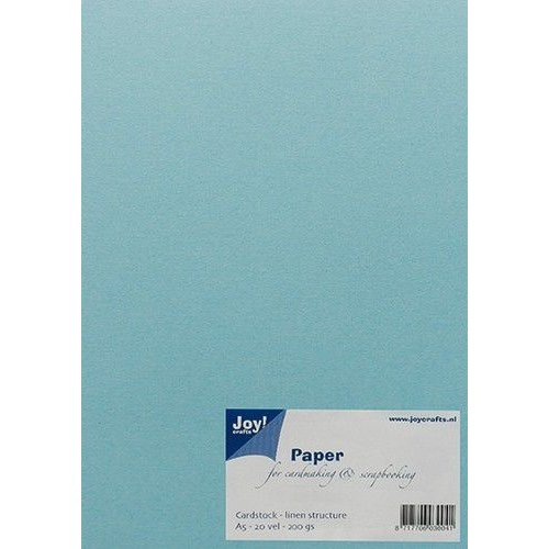 Joy!Crafts Joy! Crafts Papierset linnen structuur - licht blauw 8099/0245 A5 20 vel