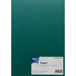 Joy! Crafts Papierset linnen structuur - donker groen 8099/0250 A5 20 vel