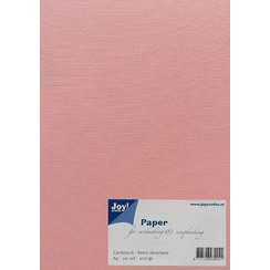 Joy! Crafts Papierset linnen structuur - roze 8099/0253 A5 20 vel