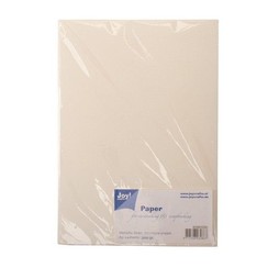 Joy! Crafts Papier Metallic linnenstructuur Creme 8099/0282 A5 - 24vel - 250gs