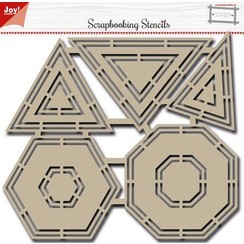 Joy! Crafts Polybesa Scrapbookstencil - Basic Shapes 6002/0855 264x298 mm