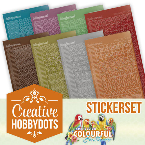 Amy Design CHSTS022 - Creative Hobbydots Stickerset 22 - Colourful Feathers