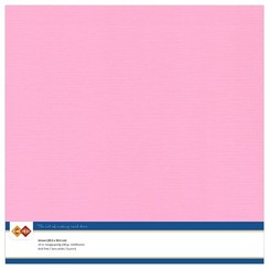 Linnen karton  - 30.5 x 30.5 - Roze - Per 10 vel