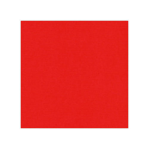 Linnen karton  - 30.5 x 30.5 - Rood - Per 125 vel