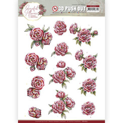 SB10625 - Uitdrukvel - Yvonne Creations - Graceful Flowers - Pink Roses