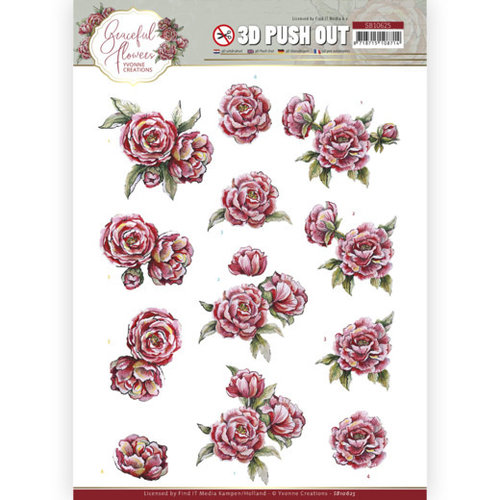 Yvonne Creations SB10625 - Uitdrukvel - Yvonne Creations - Graceful Flowers - Pink Roses