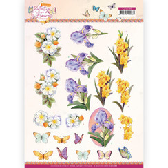 CD11786 - 10 Stuks knipvel - Jeanines Art - Perfect Butterfly Flowers - Gladiolus