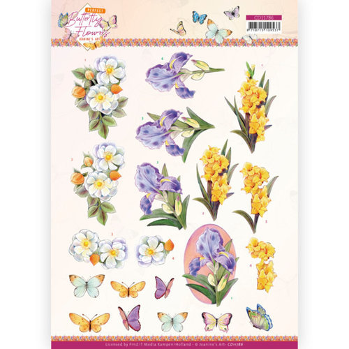 Jeanines Art CD11786 - 10 Stuks knipvel - Jeanines Art - Perfect Butterfly Flowers - Gladiolus