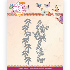 JAD10149 - Mal - Jeanines Art - Perfect Butterfly Flowers - Large Butterfly Edge