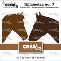 Crealies Silhouetzz no. 07 - Paardenhoofden CLSH07 48x50mm