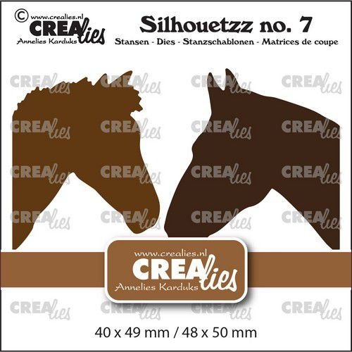 Crealies Crealies Silhouetzz no. 07 - Paardenhoofden CLSH07 48x50mm