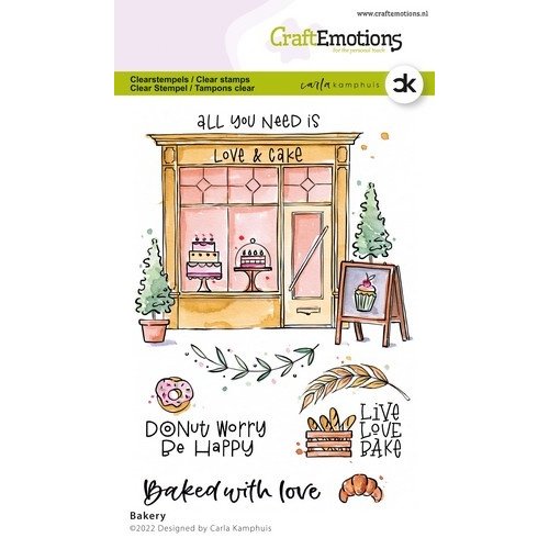 CraftEmotions CraftEmotions clearstamps A6 - Bakkerij Carla Kamphuis