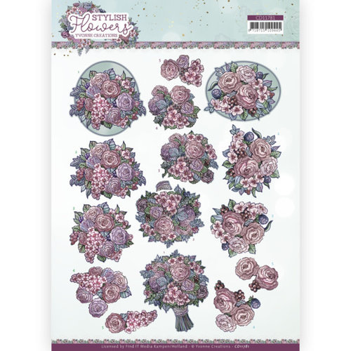 Yvonne Creations CD11781 - 10 stuks knipvel - Yvonne Creations - Stylisch Flowers - Sweet Bouquet