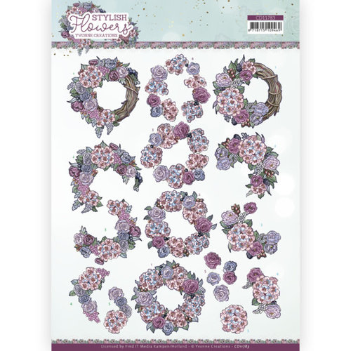 Yvonne Creations CD11783 - 10 stuks knipvel - Yvonne Creations - Stylisch Flowers - Romantic Roses