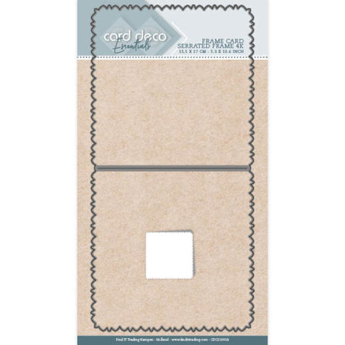 Card Deco CDCD10018 - Card Deco Essentials Cutting Dies: Frame Card Serrated Edge 4K