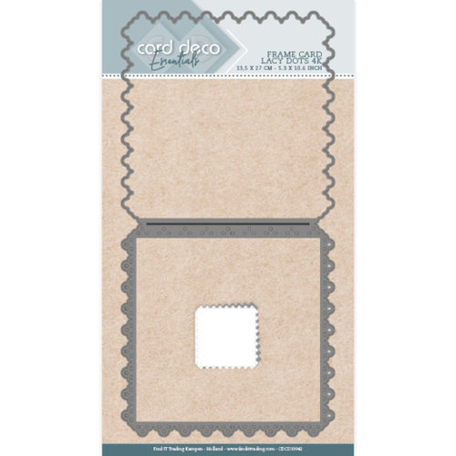 Card Deco CDCD10042 - Card Deco Essentials Cutting Dies: Frame Card Lacy Dots 4K