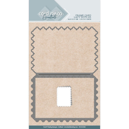 Card Deco CDCD10043 - Card Deco Essentials Cutting Dies: Frame Card Lacy Dots A5