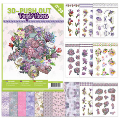 3DPO10033 - Uitdrukvellen boek 33 - Purple Flowers