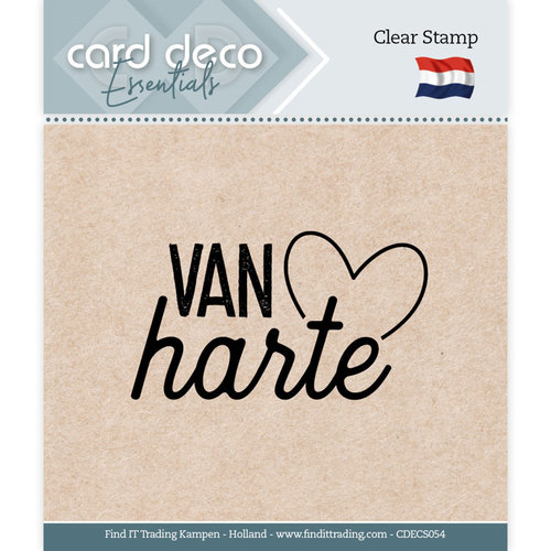 Card Deco CDECS054 - Card Deco Essentials - Clear Stamps - Van harte