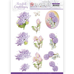 SB10667 - Uitdrukvel - Jeanines Art - Heartfelt Condolences - Purple Flowers