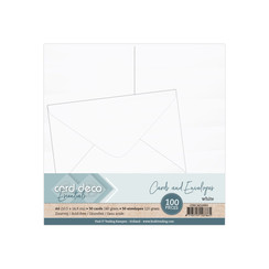 CDECAE10003 - A6 Kaarten en enveloppen 100PK White
