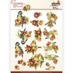 CD11770 - 10 stuks knipvel - Precious Marieke - Flowers and Friends - Flowers on Branch