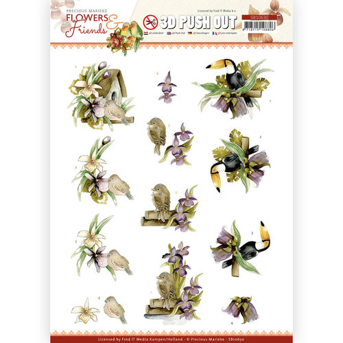 Precious Marieke SB10630 - Uitdrukvel - Precious Marieke - Flowers and Friends - Purple Flowers