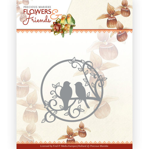 Precious Marieke PM10233 - Mal - Precious Marieke - Flowers and Friends - Circle with Birds