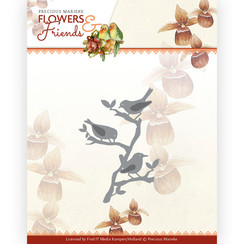 PM10235 - Mal - Precious Marieke - Flowers and Friends - Birds on a Branch