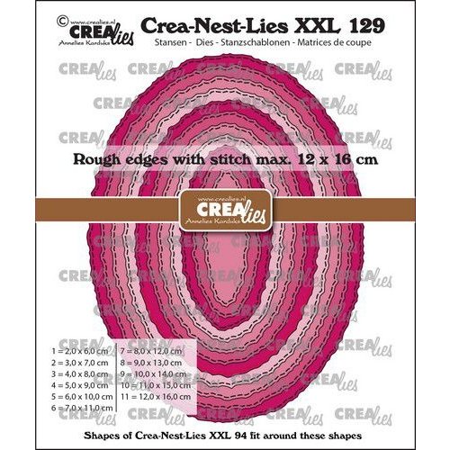 Crealies Crealies Crea-nest-dies XXL Ovals CLNestXXL129 12x16cm