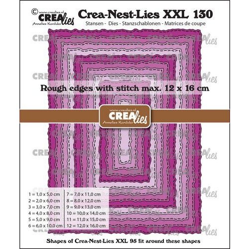 Crealies Crealies Crea-nest-dies XXL Rectangles CLNestXXL130 12x16cm