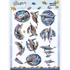 CD11808 - 10 stuks knipvel - Amy Design - Ocean Wonders - Sea Turtle