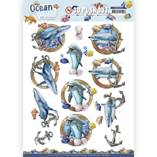 Amy Design SB10655 - Uitdrukvel - Amy Design - Ocean Wonders - Shark