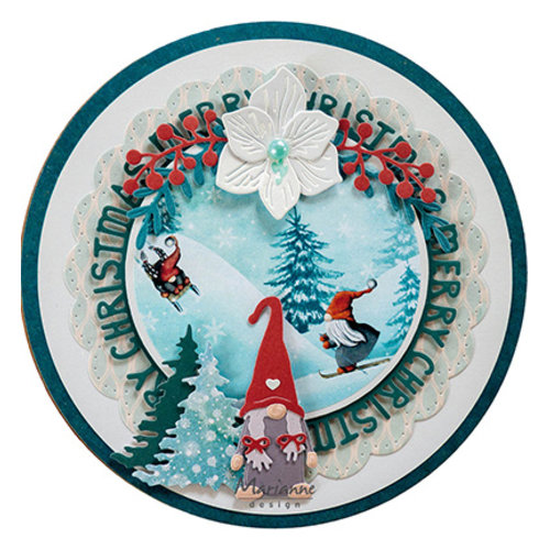 Marianne Design CR1595 - Merry Christmas circle by Marleen